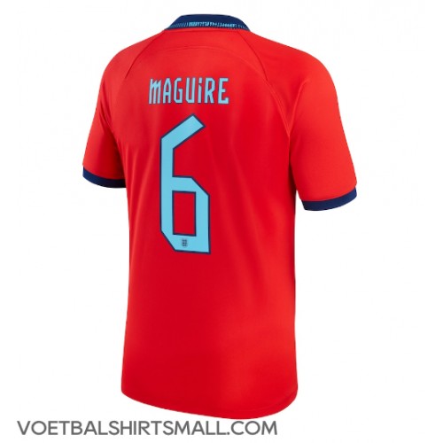 Engeland Harry Maguire #6 Voetbalkleding Uitshirt WK 2022 Korte Mouwen